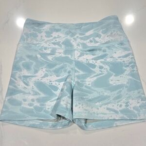 Athleta Sky Blue Patterned Women's Athletic Shorts Girl XL